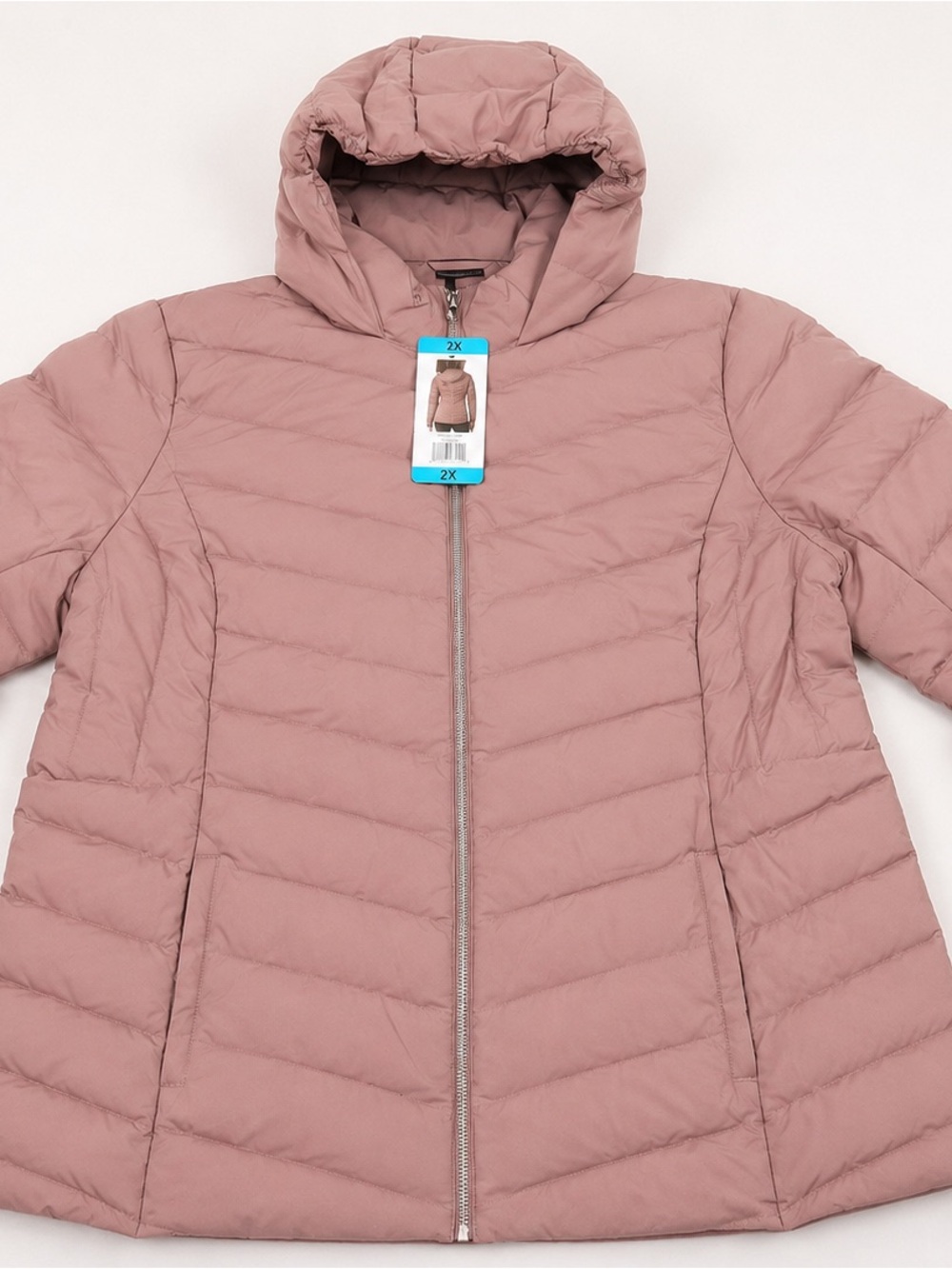 NWT 32 Degrees Heat Quilted Hooded Puffer Jacket in Rose - Picture 2 of 5